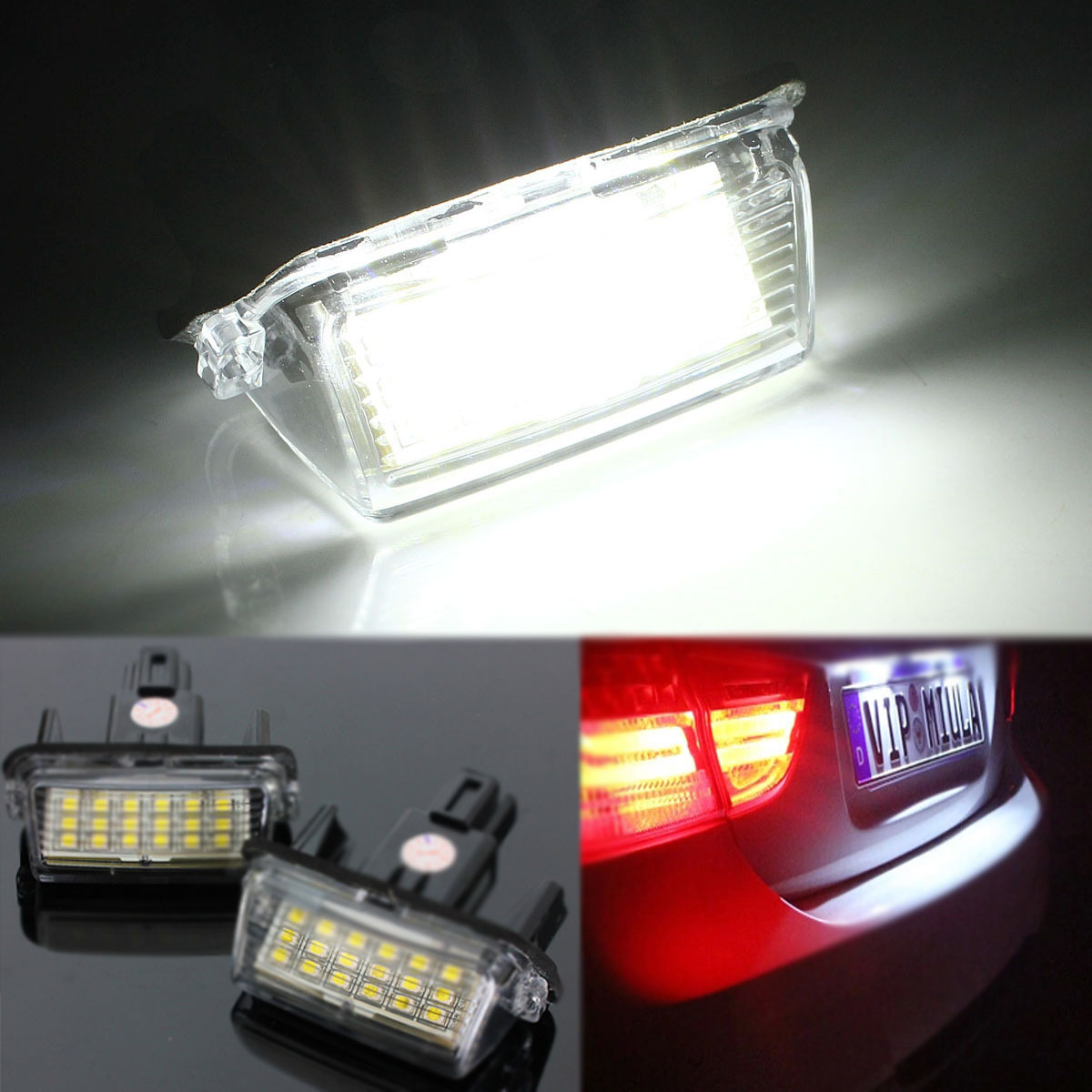 18 LEDs License Number Plate Car Lights Lamp for Toyota Camry Yaris 2