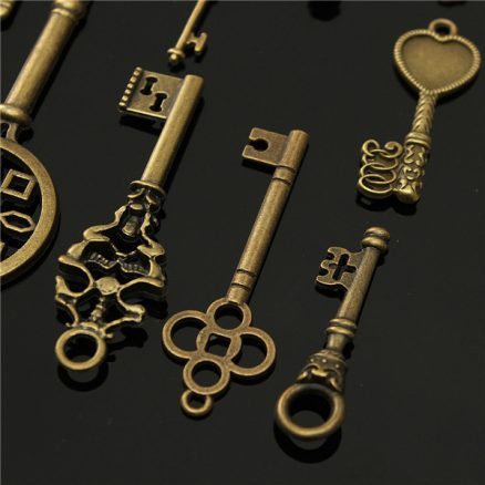 12pcs Vintage key Charms Accessories Jewelry Antique Charms/Pendants 3