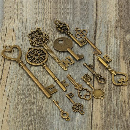 12pcs Vintage key Charms Accessories Jewelry Antique Charms/Pendants 4