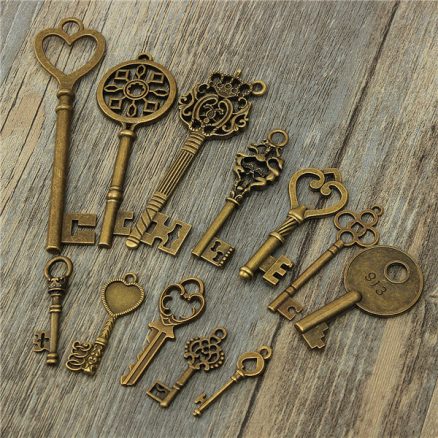 12pcs Vintage key Charms Accessories Jewelry Antique Charms/Pendants 5