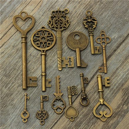 12pcs Vintage key Charms Accessories Jewelry Antique Charms/Pendants 6