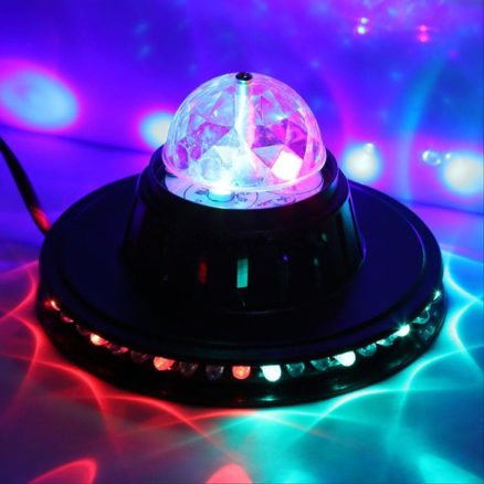8W Rotating LED Club Disco Party Crystal Magic Ball Stage Effect Light 3