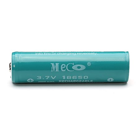 2PCS MECO 3.7v 4000mAh Protected Rechargeable 18650 Li-ion Battery 4