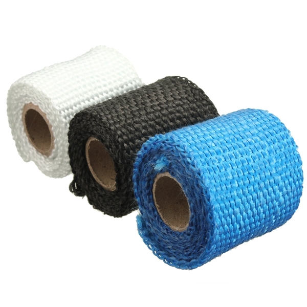 1m 2inch Virgin Glass Fiber Exhaust Pipe Insulation Heat Wrap Tape 4 1m 2inch Virgin Glass Fiber Exhaust Pipe Insulation Heat Wrap Tape - Image 4