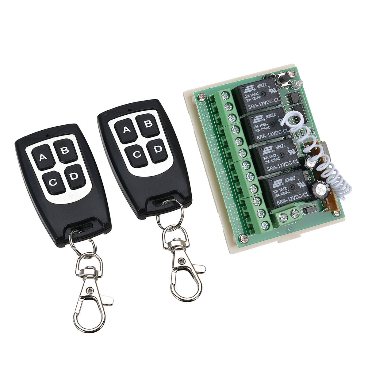Geekcreit?® 12V 4CH Channel 433Mhz Wireless Remote Control Switch With 2 Transmitter 1