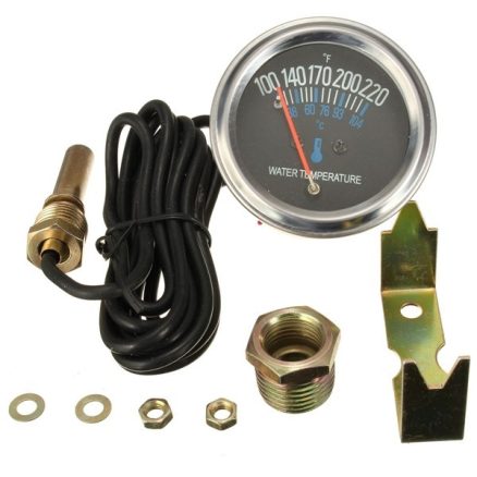 12V DC Electrical Mechanical Water Temperature Gauge Black Replacement 2
