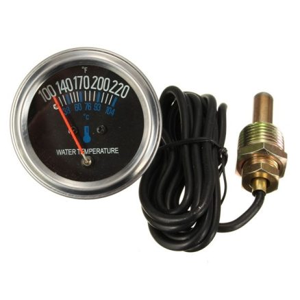 12V DC Electrical Mechanical Water Temperature Gauge Black Replacement 3