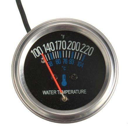 12V DC Electrical Mechanical Water Temperature Gauge Black Replacement 5
