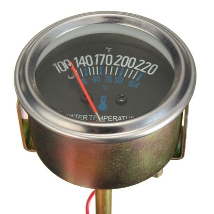 12V DC Electrical Mechanical Water Temperature Gauge Black Replacement 6