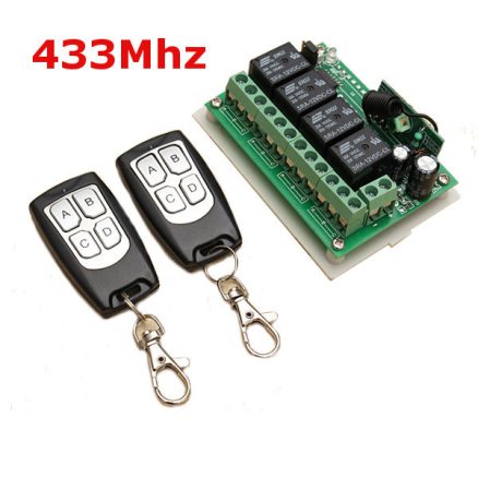 3Pcs Geekcreit?® 12V 4CH Channel 433Mhz Wireless Remote Control Switch With 2 Transimitter 2