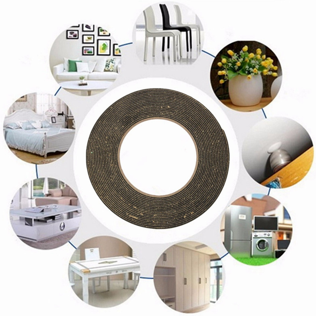 Safety Black Single Sided Adhesive Foam Cushion Tape Closed Cell ?‹5m x 2mm x 10mm 2 Safety Black Single Sided Adhesive Foam Cushion Tape Closed Cell ?‹5m x 2mm x 10mm - Image 2