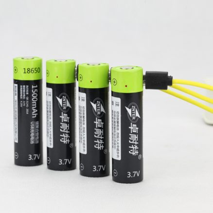 ZNTER 18650 3.7V 1500mAh USB Rechargeable 18650 Lipo Battery 2