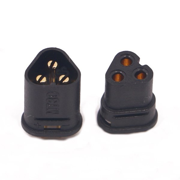Amass MT30 2mm Banana Plug Three-hole Connector Black Male & Female 1 Pair 6 Amass MT30 2mm Banana Plug Three-hole Connector Black Male & Female 1 Pair - Image 6
