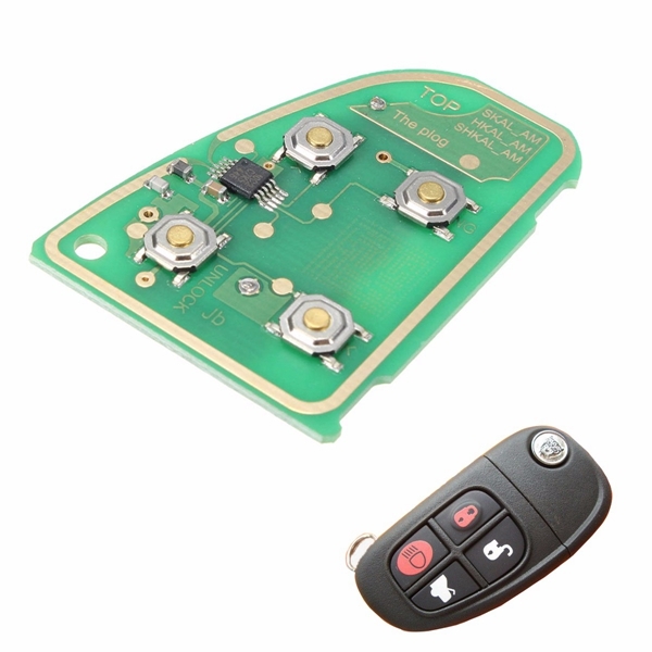 Flip Remote Key Circuit Board 433 Mhz 4 Button for JAGUAR X Type XJ XJR 2