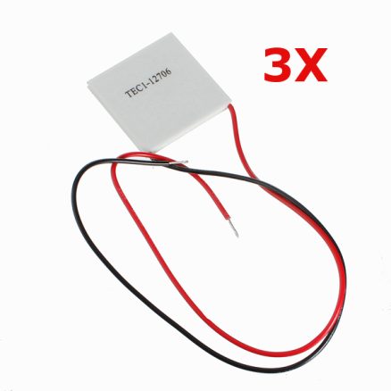 3Pcs TEC1-12706 40x40mm Thermoelectric Cooler Peltier Plate 12V 60W 1
