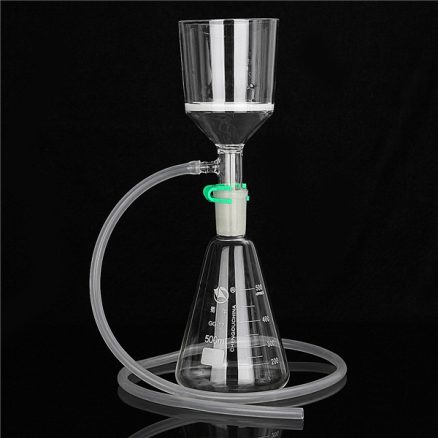 500mL 24/29 Joint Suction Filtration Equipment Glass Buchner Funnel Conical Flask Filter Kit 2