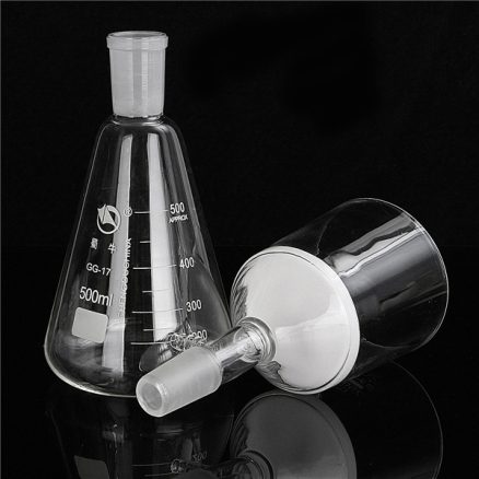 500mL 24/29 Joint Suction Filtration Equipment Glass Buchner Funnel Conical Flask Filter Kit 3