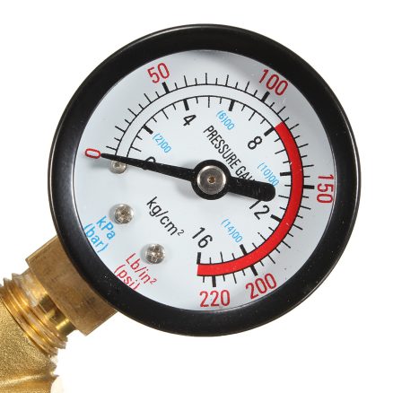 DN20 NPT 3/4" Adjustable Brass Water Pressure Regulator Reducer with Gauge Meter 3