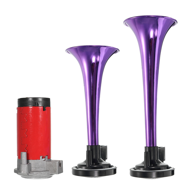 12V 178DB Car Air Horn Kit Double Barreled Ultra Loud Metal Four Color 1 12V 178DB Car Air Horn Kit Double Barreled Ultra Loud Metal Four Color