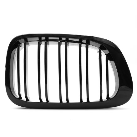 Car Front Right & Left Gloss Black Frontgrills For BMW E46 1998-2001 5