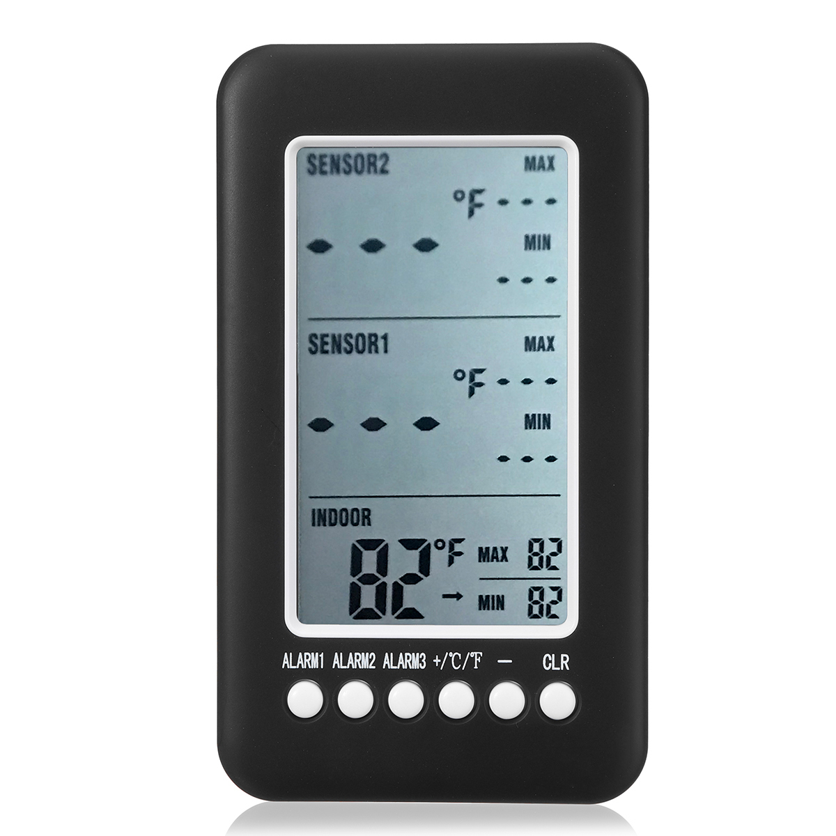 2 Sensor Wireless Freezer Alarm Digital Thermometer LCD screen Indoor Outdoor 1
