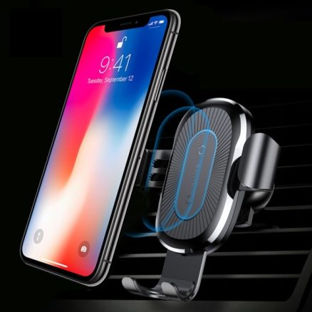 Baseus WXYL-B09 Fast 10W Qi Wireless Charger Mount Holder for iPhone X 8 Plus S8 + S9 1