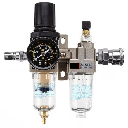 150Psi Manual Pneumatic Air Pressure Filter Regulator Compressor Oil Water Separator 1