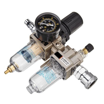 150Psi Manual Pneumatic Air Pressure Filter Regulator Compressor Oil Water Separator 2