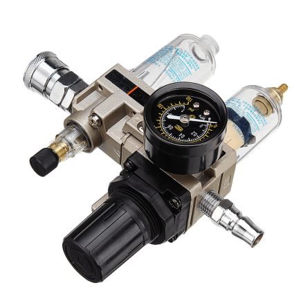 150Psi Manual Pneumatic Air Pressure Filter Regulator Compressor Oil Water Separator 4