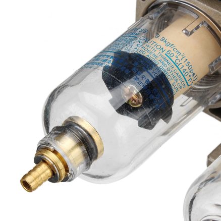150Psi Manual Pneumatic Air Pressure Filter Regulator Compressor Oil Water Separator 6