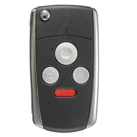 Uncut Flip Folding Remote Key Keyless Shell Case For Honda Accord 3 Button+Panic 4