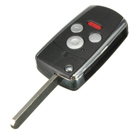 Uncut Flip Folding Remote Key Keyless Shell Case For Honda Accord 3 Button+Panic 5