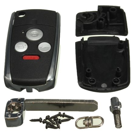 Uncut Flip Folding Remote Key Keyless Shell Case For Honda Accord 3 Button+Panic 7