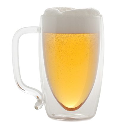 Starfrit 080061-006-0000 17-Ounce Double-Wall Glass Beer Mug 5