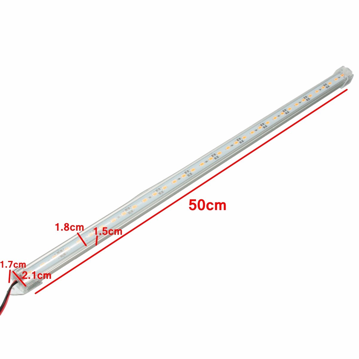 12V 50cm Car Clear LED 5630 SMD Interior Strip Light Bar Van Caravan Fish Tank 4 12V 50cm Car Clear LED 5630 SMD Interior Strip Light Bar Van Caravan Fish Tank - Image 4