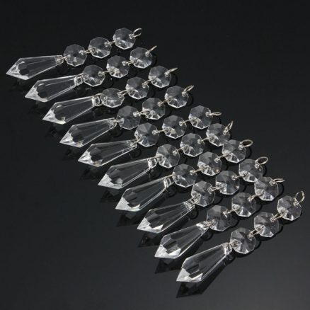10 x Acrylic Crystal Beads Garland Chandelier Lamp Hanging Wedding Party Indoor Decor 1