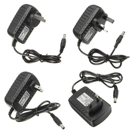 LUSTREON AC100-240V TO DC12V 2A 24W Power Supply Adapter For Strip Light + Female Connector 3