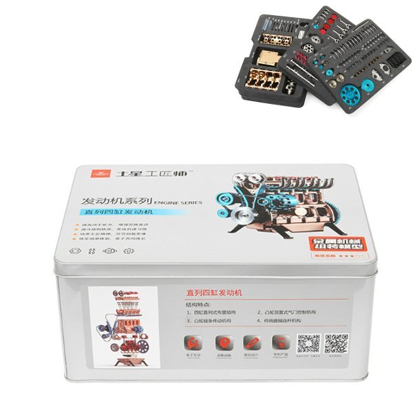 Teching V4 DM13 Four-Cylinder Stirling Engine Full Aluminum Alloy Model Collection 2 Teching V4 DM13 Four-Cylinder Stirling Engine Full Aluminum Alloy Model Collection - Image 2