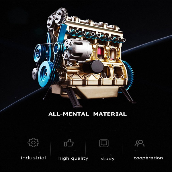 Teching V4 DM13 Four-Cylinder Stirling Engine Full Aluminum Alloy Model Collection 7 Teching V4 DM13 Four-Cylinder Stirling Engine Full Aluminum Alloy Model Collection - Image 7