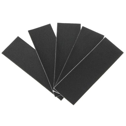 12Pcs 110mm x 35mm Black Wooden Fingerboard Skateboard Foam Grip Tape Stickers 5