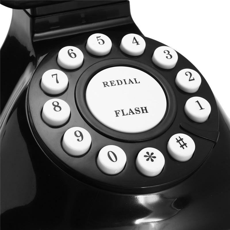 Vintage Retro Antique Phone Wired Corded Landline Telephone Home Desk Decoration Black 3 Vintage Retro Antique Phone Wired Corded Landline Telephone Home Desk Decoration Black - Image 3