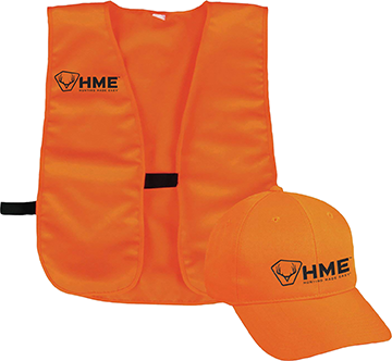 HME Orange Vest & Hat Combo One Size 1