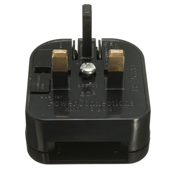UK Converter Adaptor Plug Travel Power Connections Black 2
