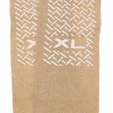 Slipper Socks; XL Beige Pair Men's  10-12  Wms 11-13