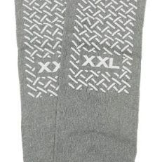 Slipper Socks; XXL Grey Pair Men's 12-13