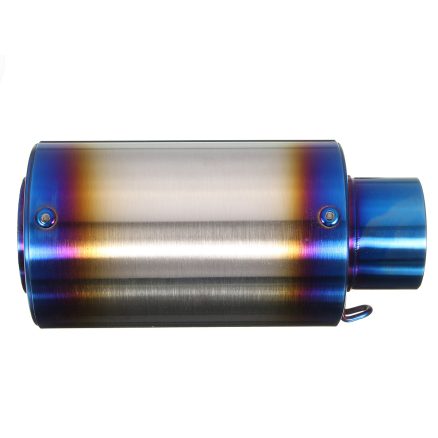 38-51mm Universal Motorcycle Cylinder Exhaust Muffler Pipe Bluing/Carbon Fibre 5