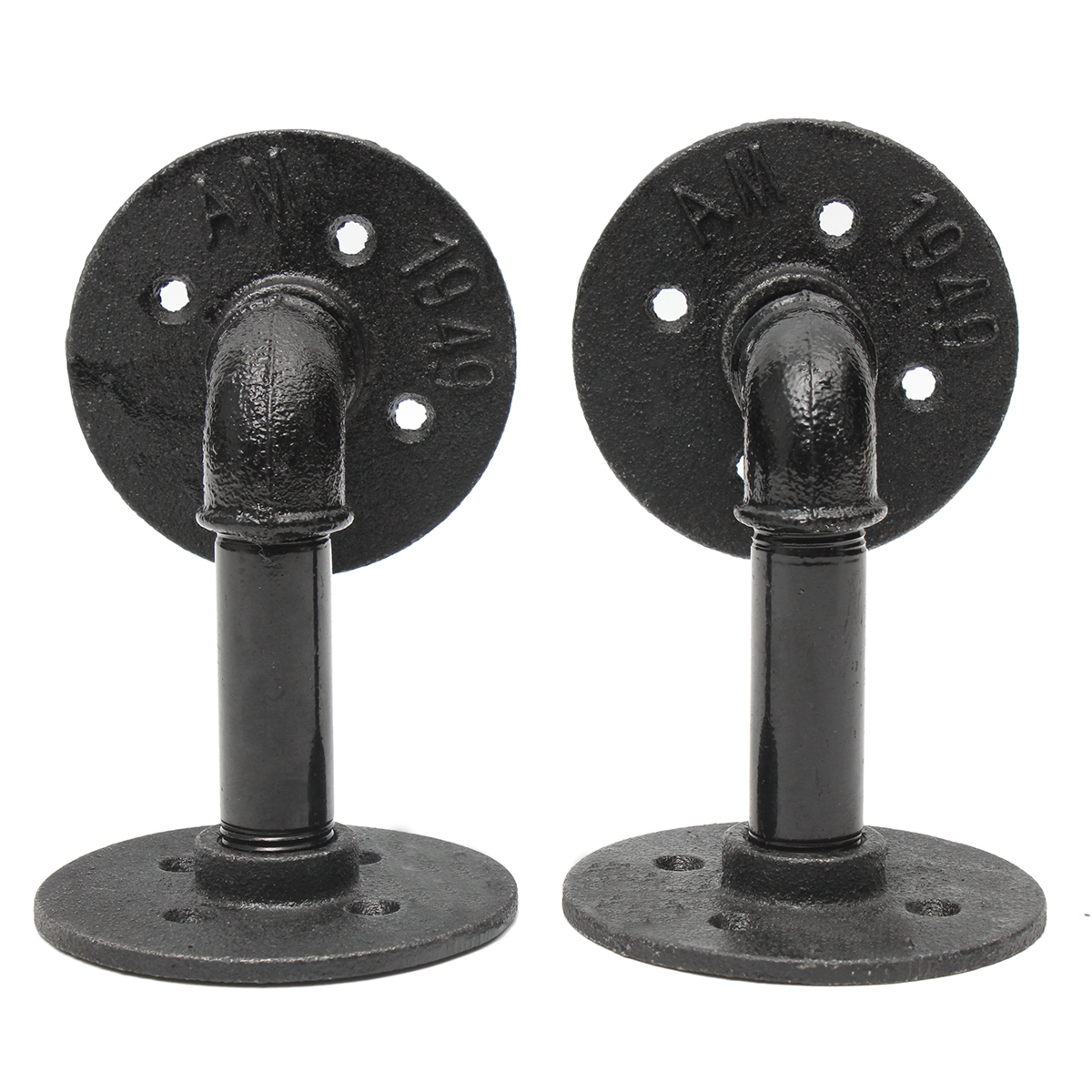 2Pcs Industrial Pipe Shelf Brackets Bookcases Holder Shelving Storage Rustic Decoration 3 2Pcs Industrial Pipe Shelf Brackets Bookcases Holder Shelving Storage Rustic Decoration - Image 3