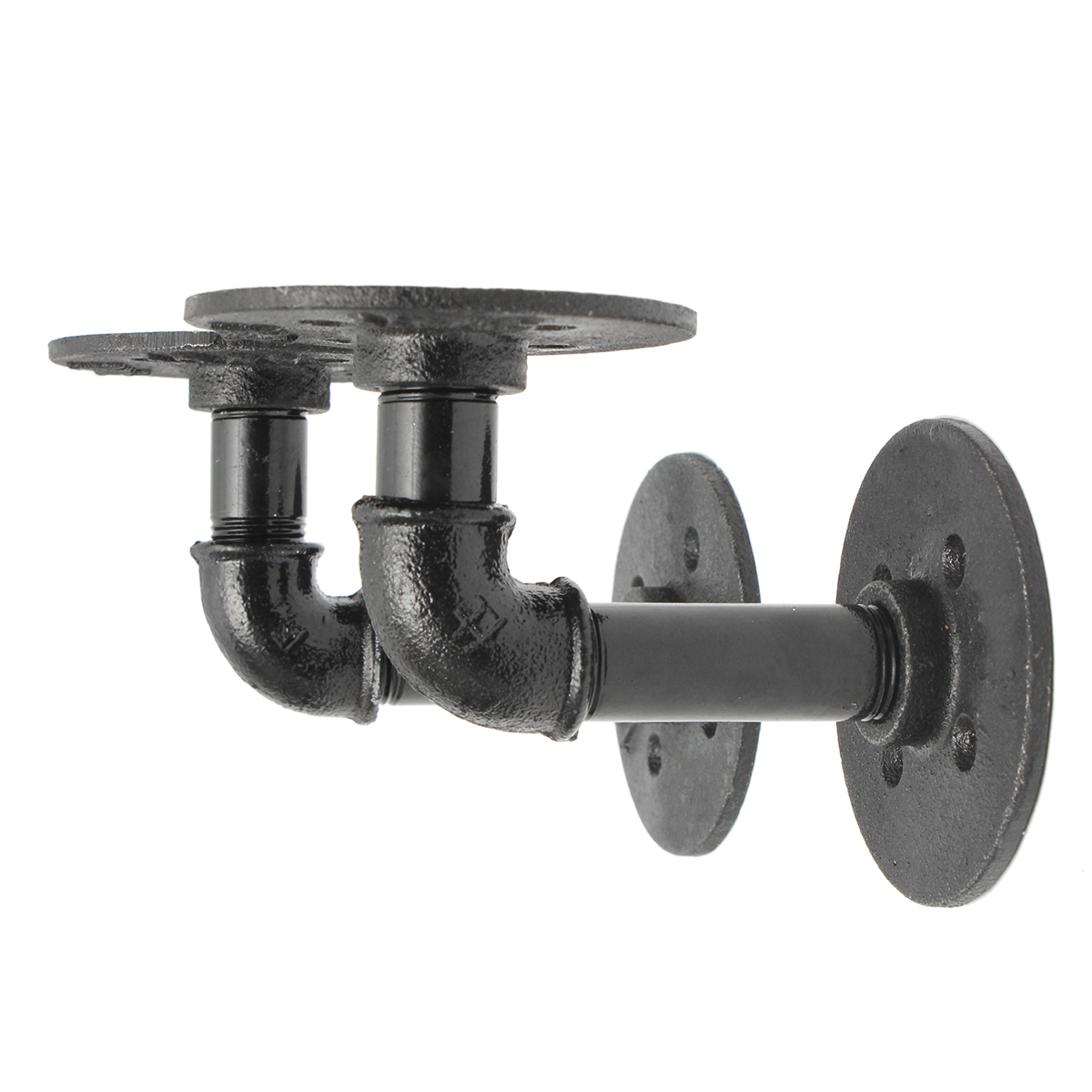 2Pcs Industrial Pipe Shelf Brackets Bookcases Holder Shelving Storage Rustic Decoration 4 2Pcs Industrial Pipe Shelf Brackets Bookcases Holder Shelving Storage Rustic Decoration - Image 4