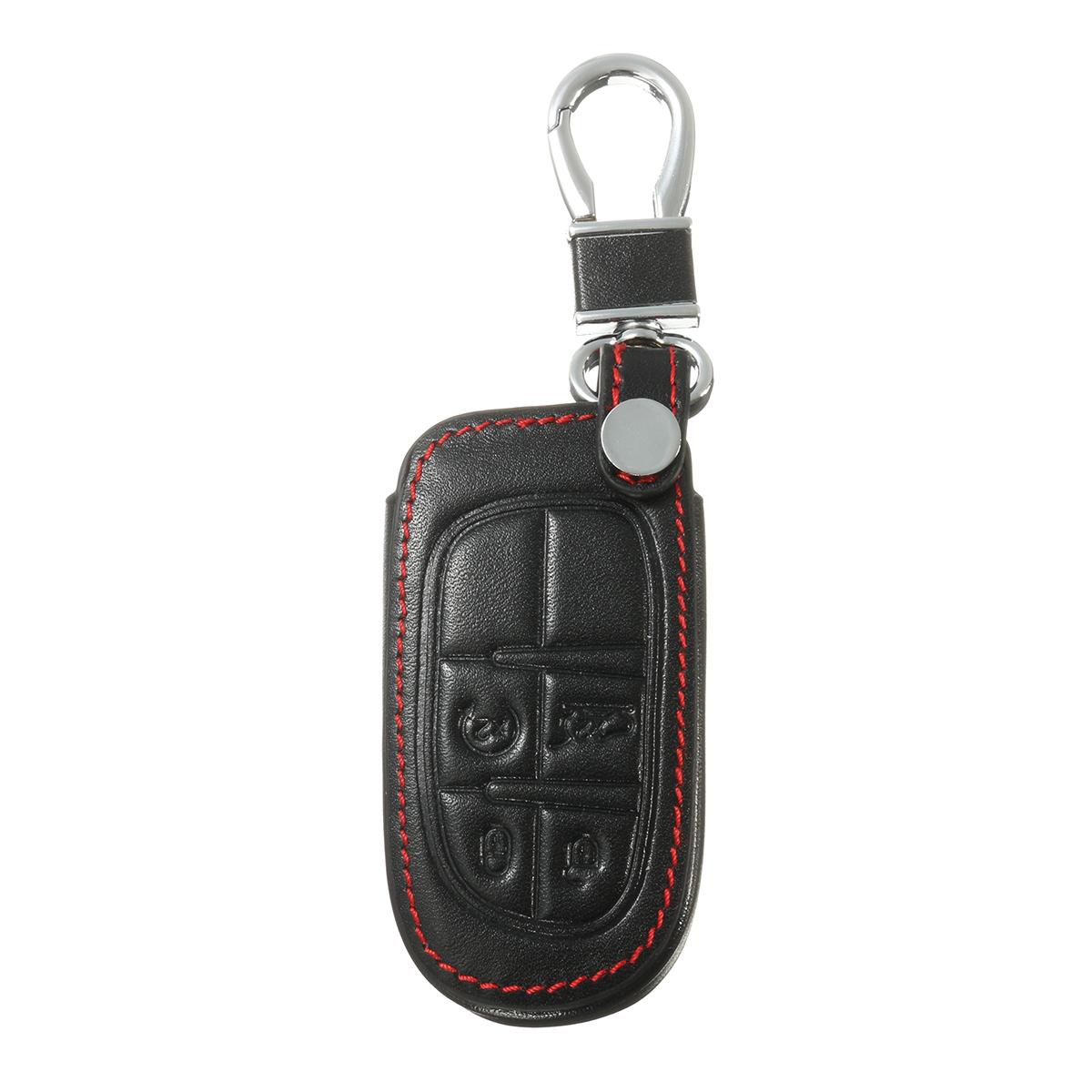 Car Key Case Cover 4 Buttons PU Leather Key FOB Case Cover For Jeep Grand Chrysler 300 Dodge 2