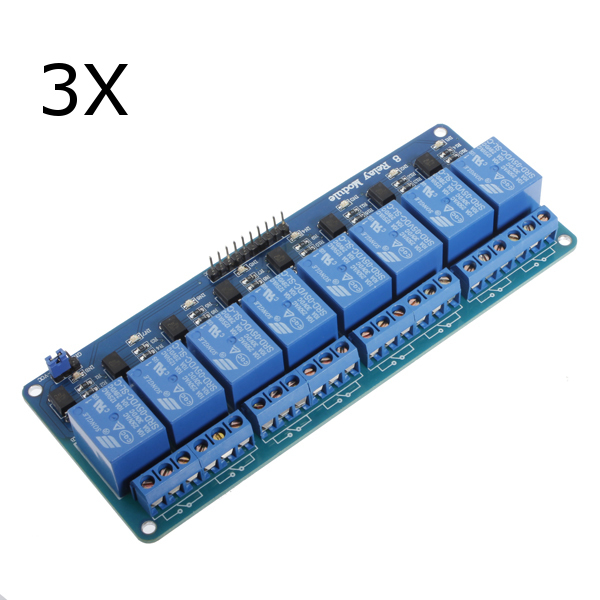 3Pcs Geekcreit 5V 8 Channel Relay Module Board PIC AVR DSP ARM 1